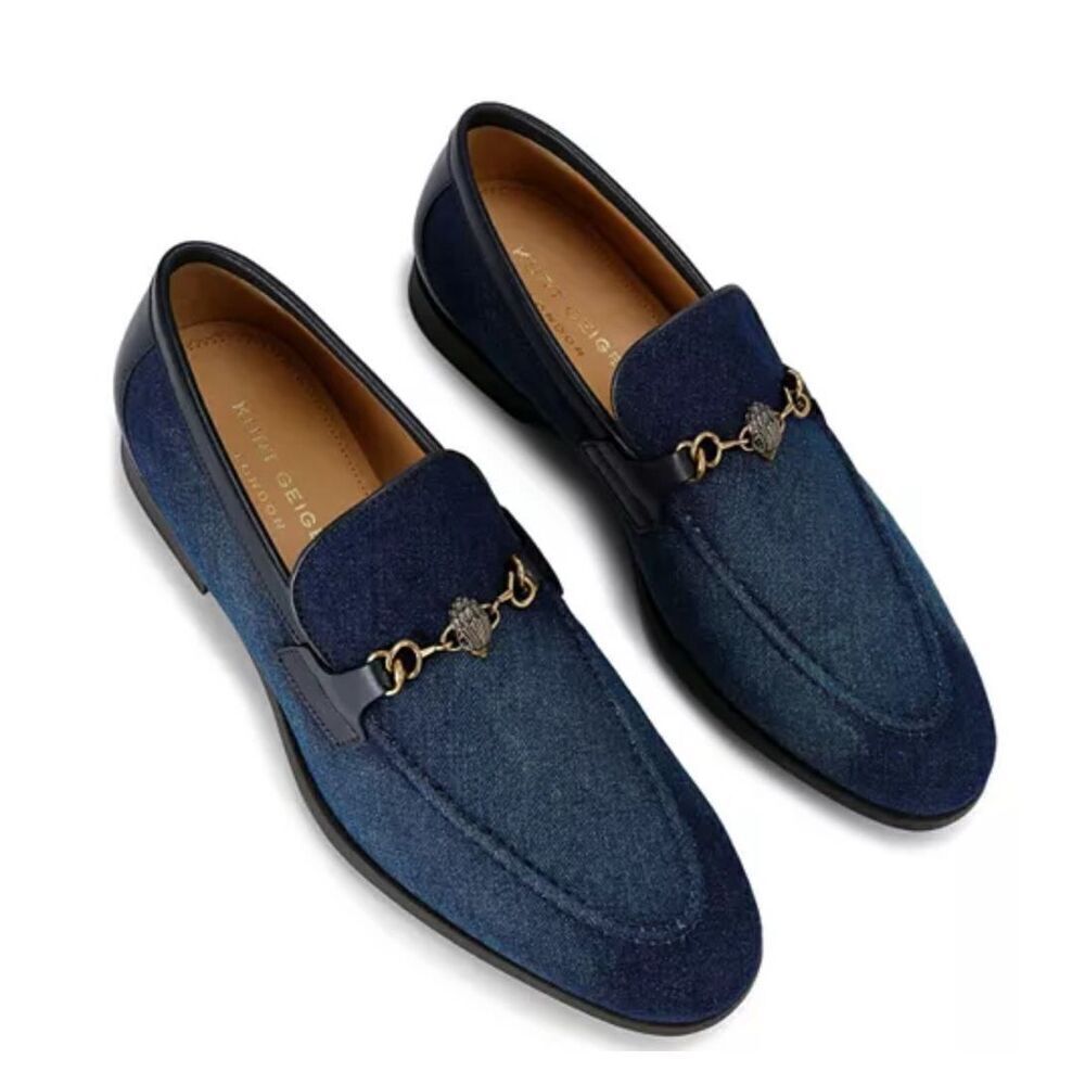 KURT GEIGER LONDON Men's Alton Flex Apron Toe Loafers NIB